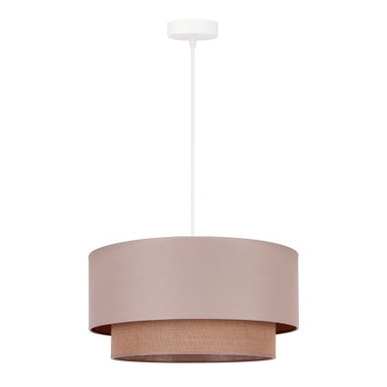 Duolla - Candeeiro suspenso BOHO 1xE27/15W/230V diâmetro 45 cm bege/castanho