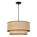 Duolla - Candeeiro suspenso BOHO 1xE27/15W/230V diâmetro 45 cm bege/vime