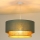 Duolla - Candeeiro suspenso BOHO 1xE27/15W/230V diâmetro 45 cm verde/castanho