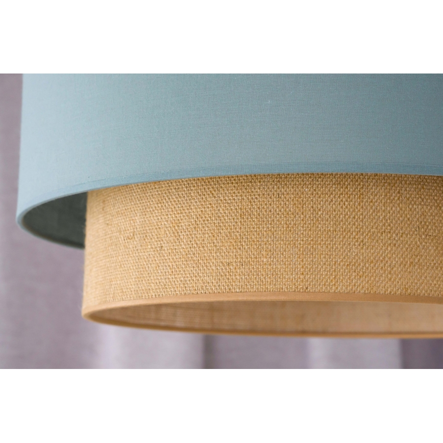 Duolla - Candeeiro suspenso BOHO 1xE27/15W/230V diâmetro 45 cm verde/castanho