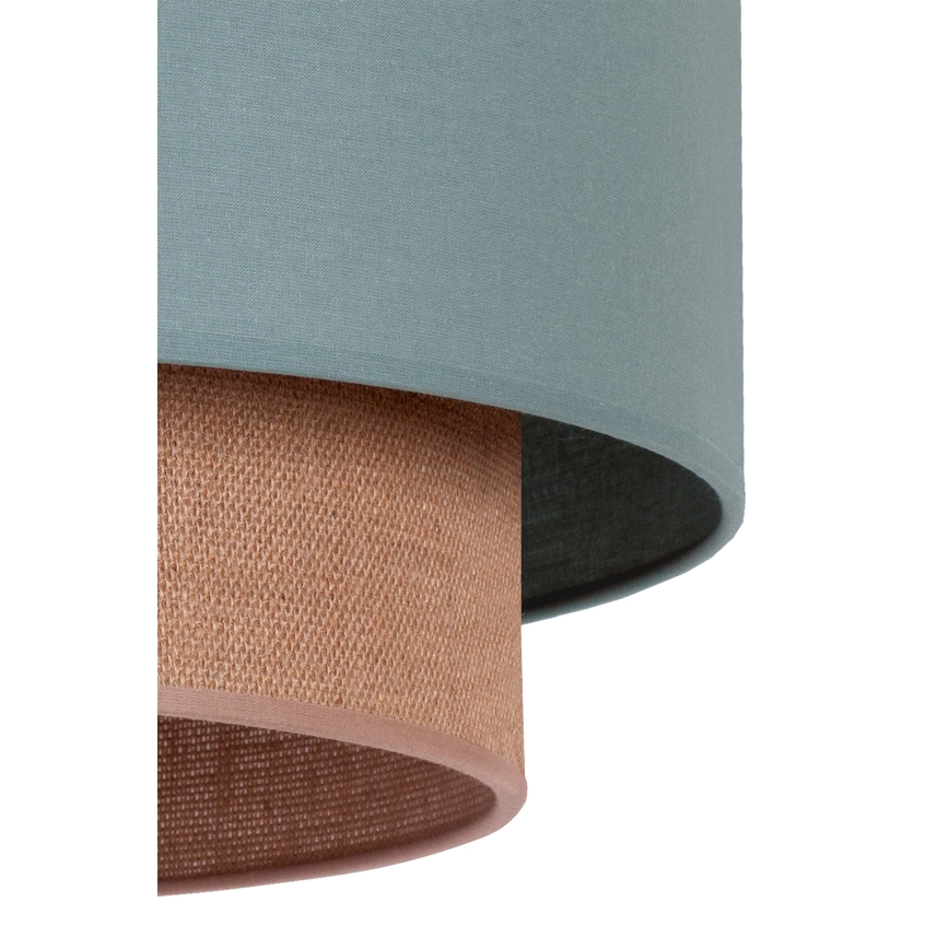 Duolla - Candeeiro suspenso BOHO 1xE27/15W/230V diâmetro 45 cm verde/castanho