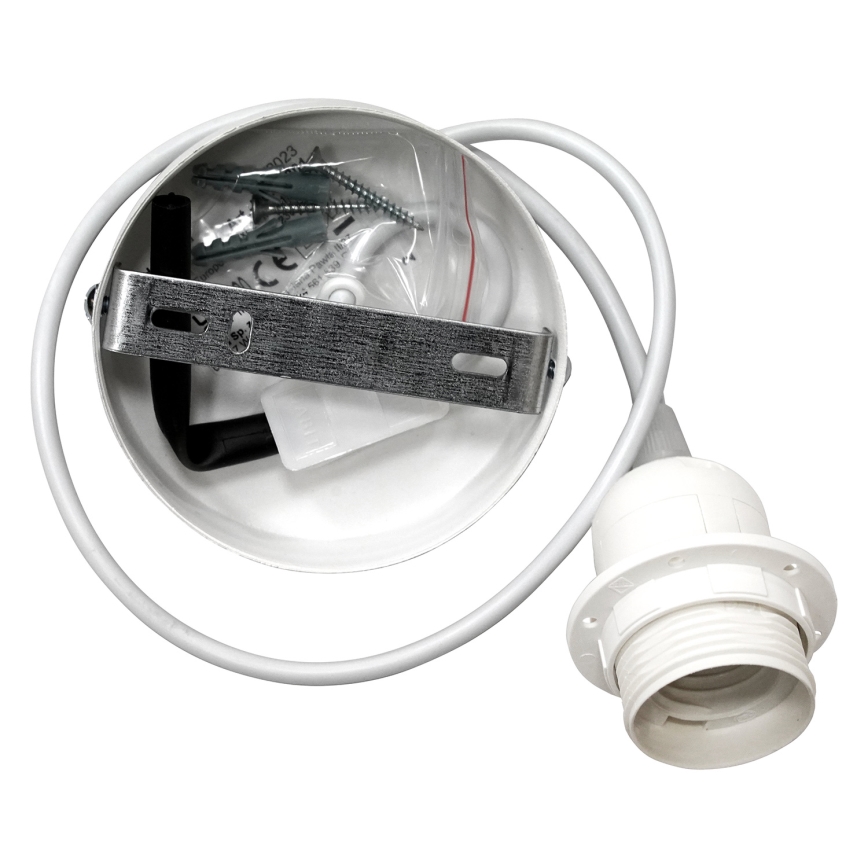 Duolla - Candeeiro suspenso BOHO 1xE27/40W/230V diâmetro 45 cm creme/castanho