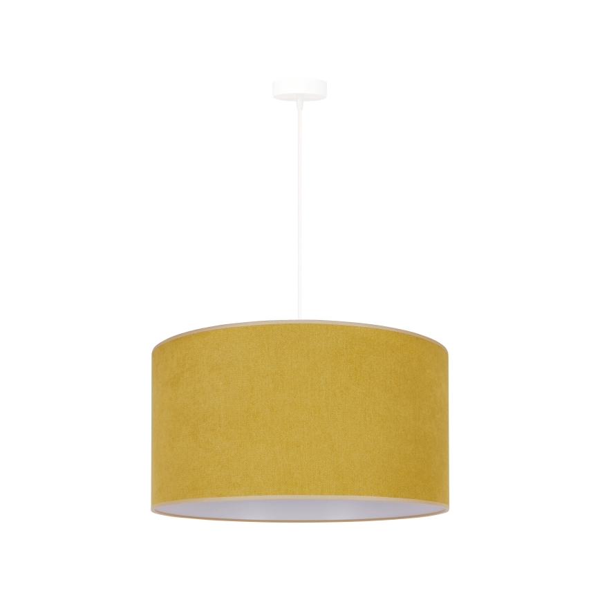 Duolla - Candeeiro suspenso BRISTOL 1xE27/15W/230V diâmetro 45 cm amarelo/branco
