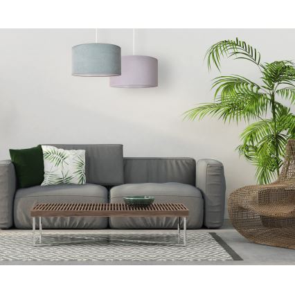 Duolla - Candeeiro suspenso BRISTOL 1xE27/15W/230V diâmetro 45 cm verde/branco