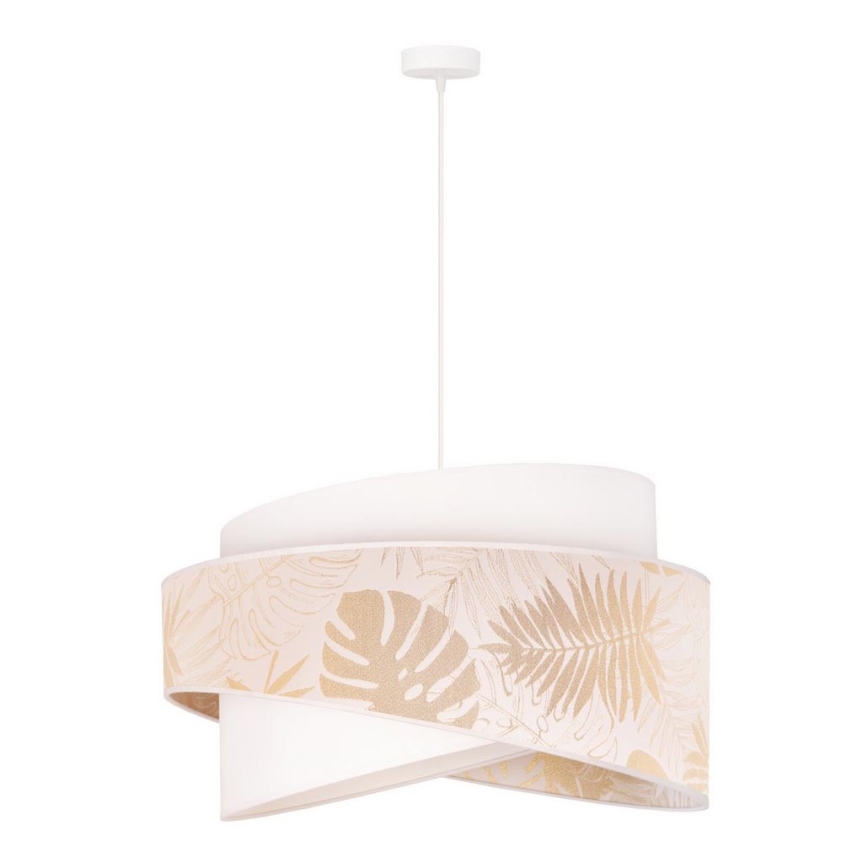 Duolla - Candeeiro suspenso BROOKLYN 1xE27/40W/230V diâmetro 50 cm branco/latão