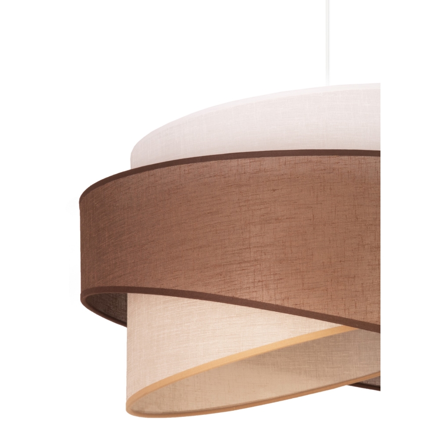 Duolla - Candeeiro suspenso BROOKLYN 1xE27/40W/230V diâmetro 50 cm castanho/bege/branco