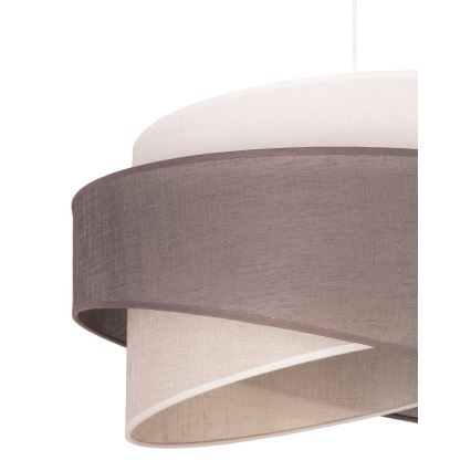 Duolla - Candeeiro suspenso BROOKLYN 1xE27/40W/230V diâmetro 50 cm cinzento/bege/branco