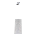 Duolla - Candeeiro suspenso CIGAR 1xE27/40W/230V iluminação diâmetro 15 cm cinzento