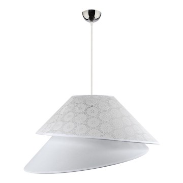 Duolla - Candeeiro suspenso COCO 1xE27/40W/230V diâmetro 50 cm branco