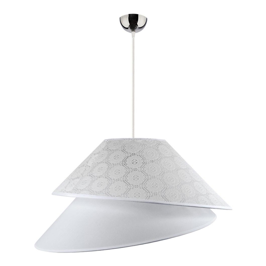 Duolla - Candeeiro suspenso COCO 1xE27/40W/230V diâmetro 50 cm branco