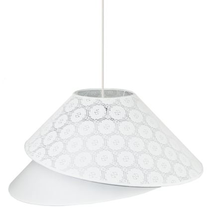 Duolla - Candeeiro suspenso COCO 1xE27/40W/230V diâmetro 50 cm branco