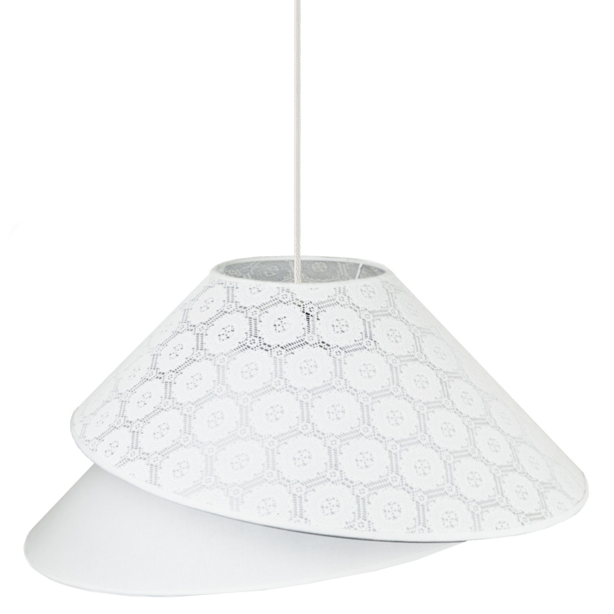 Duolla - Candeeiro suspenso COCO 1xE27/40W/230V diâmetro 50 cm branco