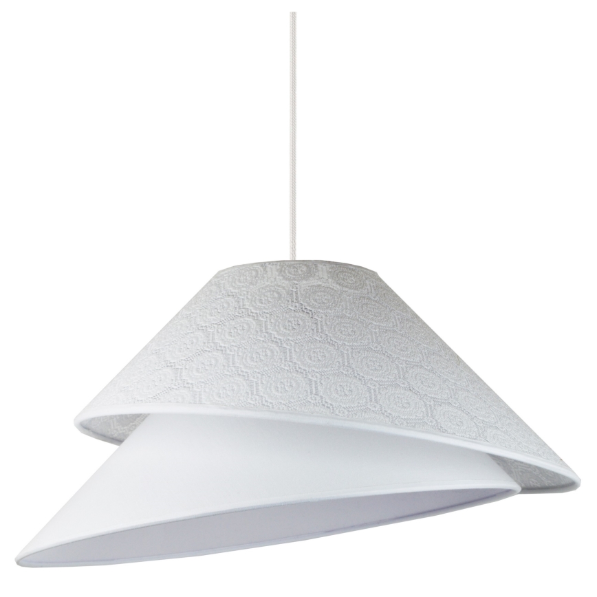 Duolla - Candeeiro suspenso COCO 1xE27/40W/230V diâmetro 50 cm branco