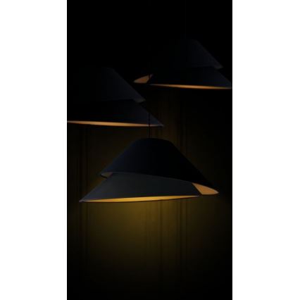 Duolla - Candeeiro suspenso COCO 1xE27/40W/230V diâmetro 50 cm preto