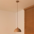 Duolla - Candeeiro suspenso com cabo IRONLINE 1xE27/15W/230V Ø 27 cm bege/cobre