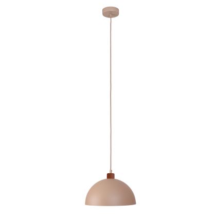 Duolla - Candeeiro suspenso com cabo IRONLINE 1xE27/15W/230V Ø 27 cm bege/cobre