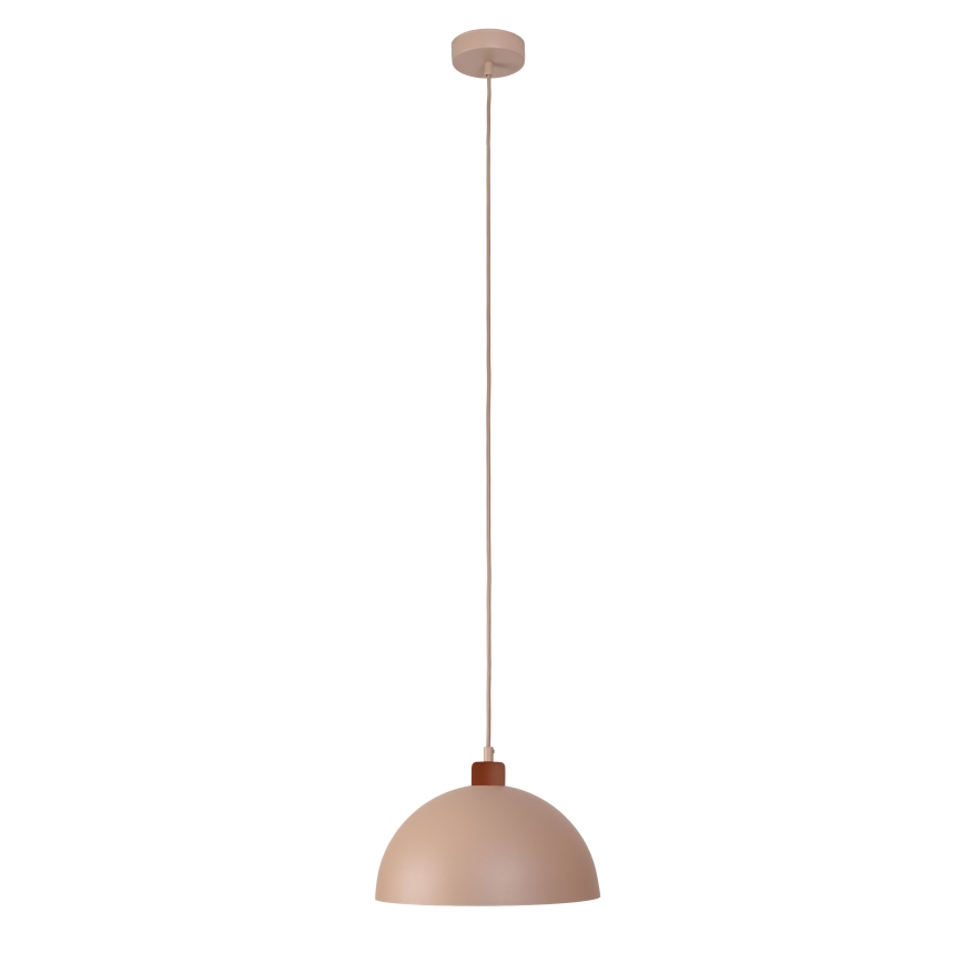 Duolla - Candeeiro suspenso com cabo IRONLINE 1xE27/15W/230V Ø 27 cm bege/cobre