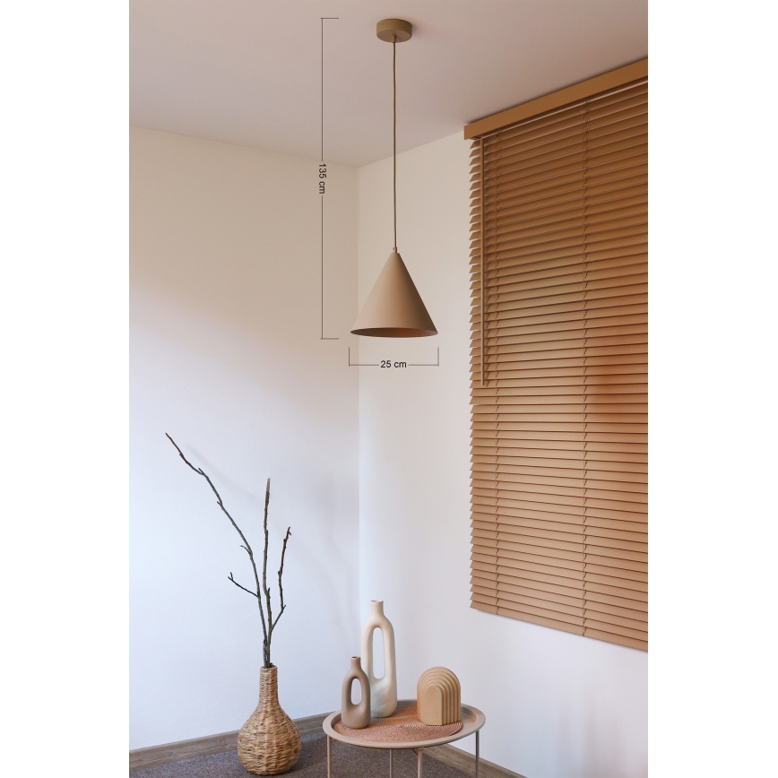 Duolla - Candeeiro suspenso com cabo IRONLINE 1xG9/3W/230V Ø 25 cm bege