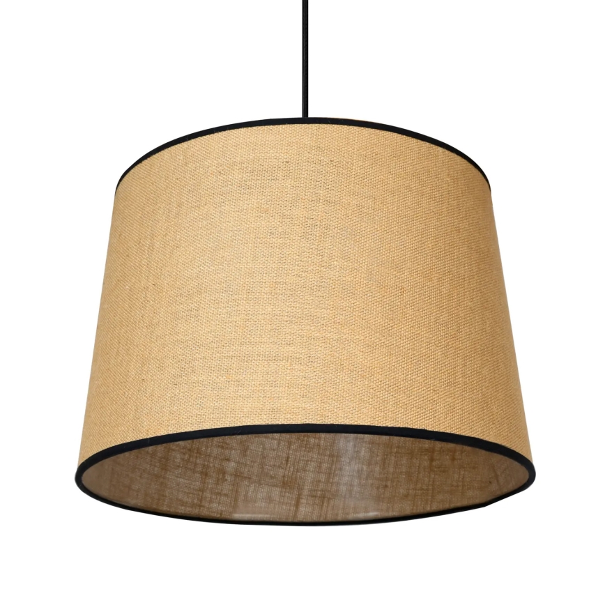 Duolla - Candeeiro suspenso CONE 1xE27/15W/230V diâmetro 40 cm castanho/preto