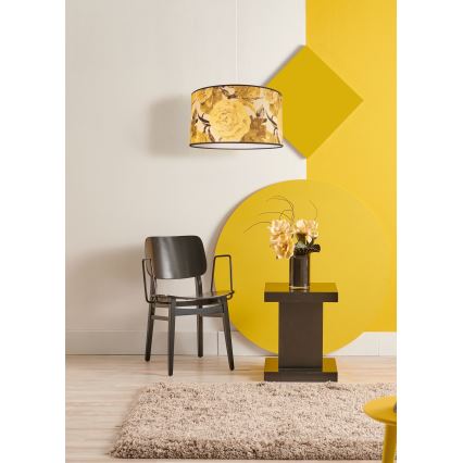 Duolla - Candeeiro suspenso CONSTANCE 1xE27/40W/230V diâmetro 45 cm amarelo