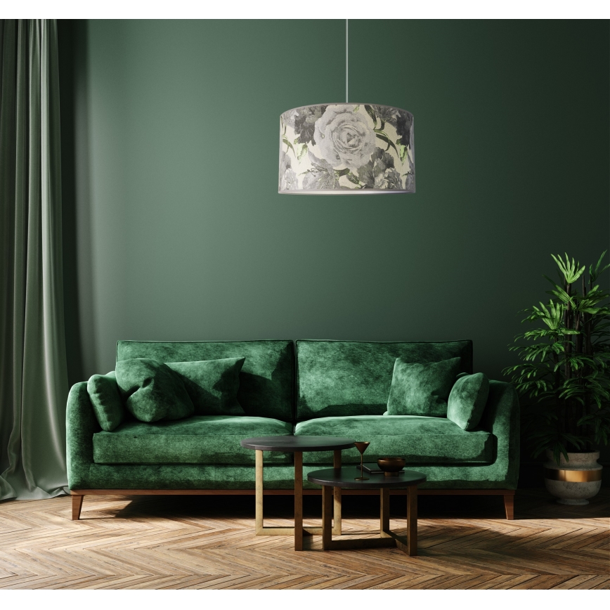 Duolla - Candeeiro suspenso CONSTANCE 1xE27/40W/230V diâmetro 45 cm cinzento