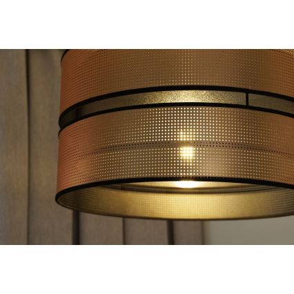 Duolla - Candeeiro suspenso COPPER SHINY 1xE27/15W/230V diâmetro 40 cm cobre/preto