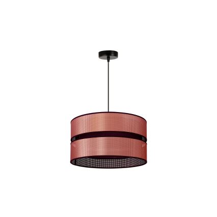 Duolla - Candeeiro suspenso COPPER SHINY 1xE27/15W/230V diâmetro 40 cm cobre/preto