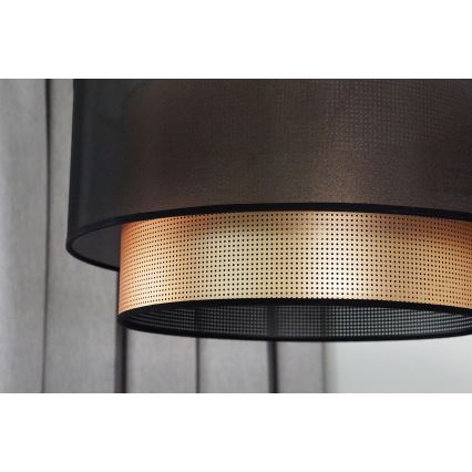 Duolla - Candeeiro suspenso COPPER SHINY 1xE27/15W/230V diâmetro 45 cm castanho/cobre