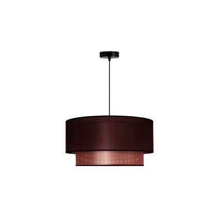 Duolla - Candeeiro suspenso COPPER SHINY 1xE27/15W/230V diâmetro 45 cm castanho/cobre