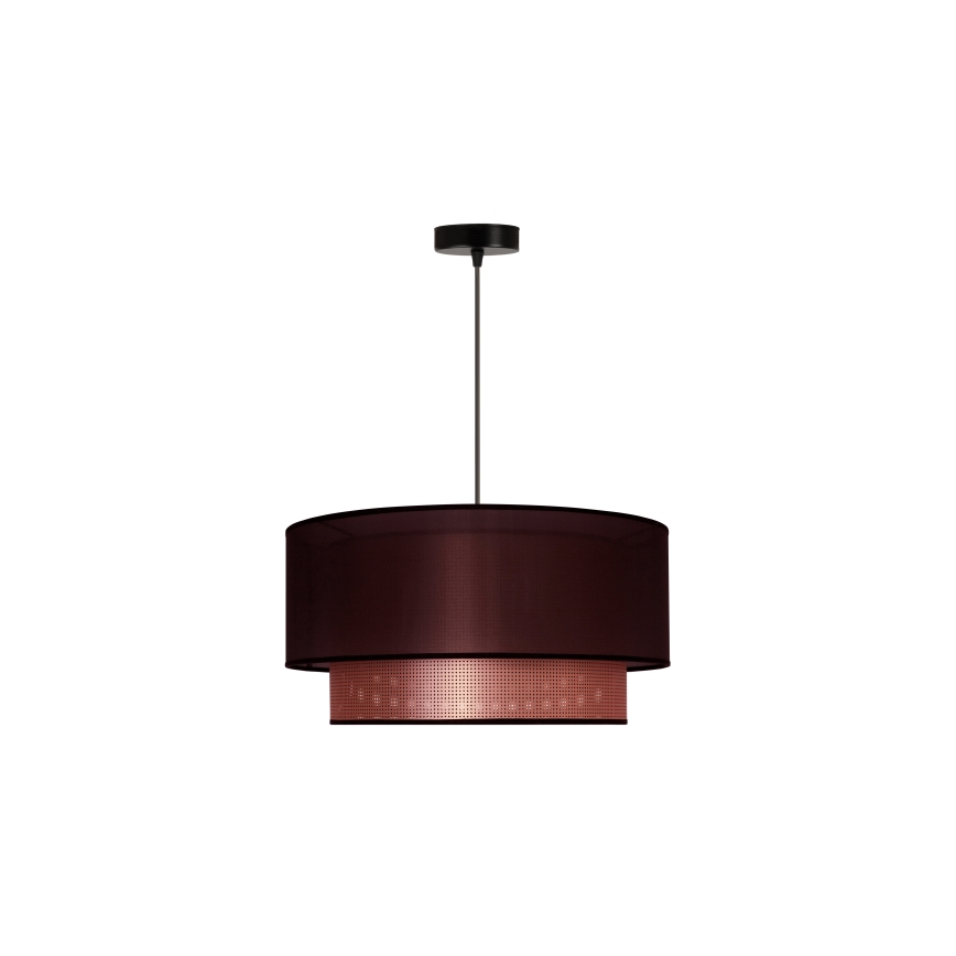 Duolla - Candeeiro suspenso COPPER SHINY 1xE27/15W/230V diâmetro 45 cm castanho/cobre