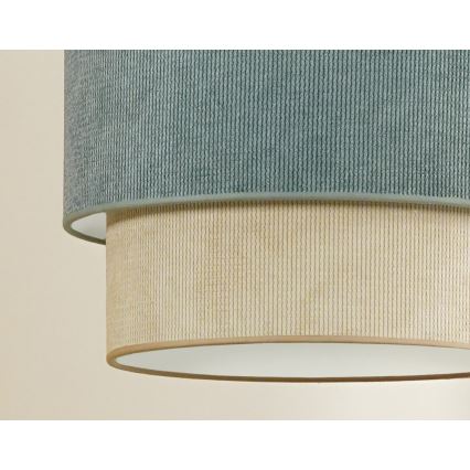 Duolla - Candeeiro suspenso CORDUROY 1xE27/15W/230V diâmetro 40 cm azul/bege