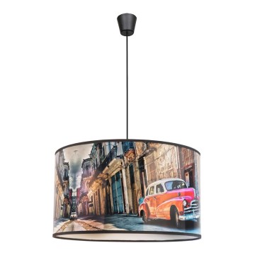 Duolla - Candeeiro suspenso CUBA VERMELHO 1xE27/15W/230V diâmetro 35 cm