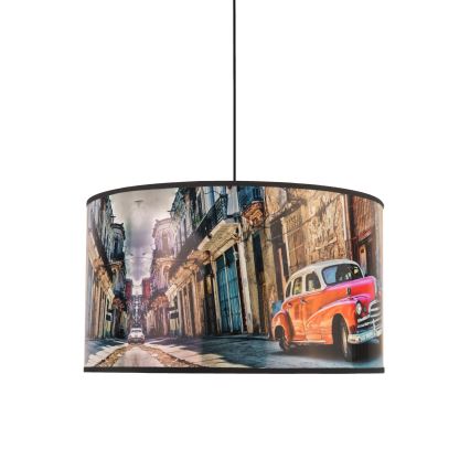 Duolla - Candeeiro suspenso CUBA VERMELHO 1xE27/15W/230V diâmetro 35 cm