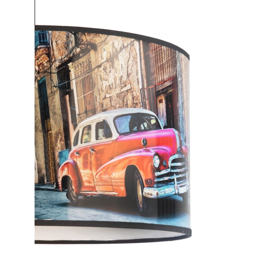 Duolla - Candeeiro suspenso CUBA VERMELHO 1xE27/15W/230V diâmetro 35 cm