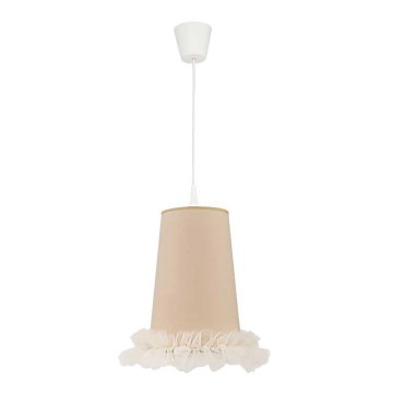 Duolla - Candeeiro suspenso de criança BALLET 1xE27/40W/230V diâmetro 21 cm bege