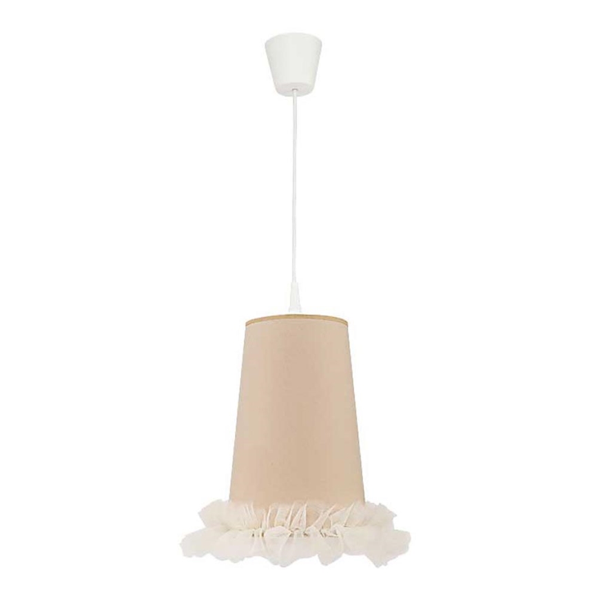 Duolla - Candeeiro suspenso de criança BALLET 1xE27/40W/230V diâmetro 21 cm bege