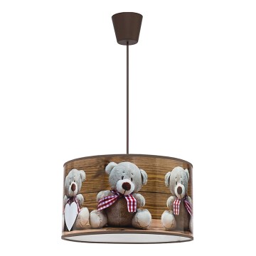 Duolla - Candeeiro suspenso de criança BEARS 1xE27/40W/230V diâmetro 35 cm