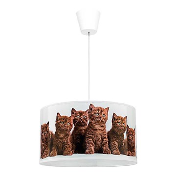Duolla - Candeeiro suspenso de criança CATS 1xE27/40W/230V diâmetro 35 cm