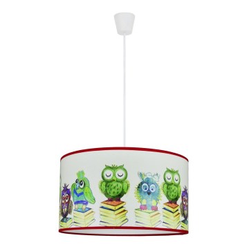 Duolla - Candeeiro suspenso de criança OWL 1xE27/15W/230V diâmetro 35 cm