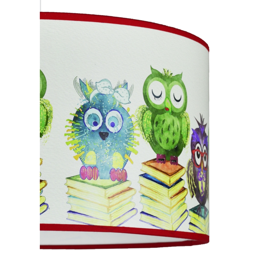 Duolla - Candeeiro suspenso de criança OWL 1xE27/15W/230V diâmetro 35 cm