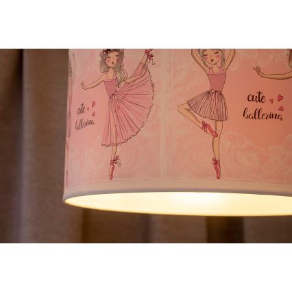 Duolla - Candeeiro suspenso de criança PRINT M 1xE27/40W/230V diâmetro 35 cm bailarinas