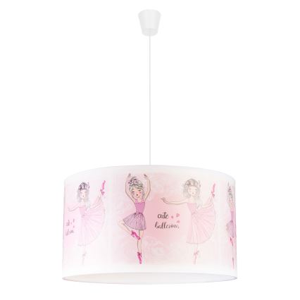 Duolla - Candeeiro suspenso de criança PRINT M 1xE27/40W/230V diâmetro 35 cm bailarinas