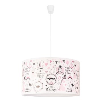Duolla - Candeeiro suspenso de criança PRINT M 1xE27/40W/230V diâmetro 35 cm conto de fadas