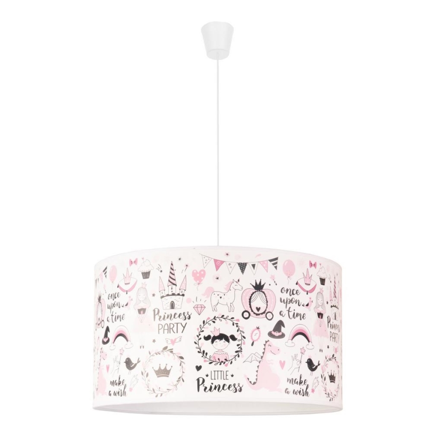 Duolla - Candeeiro suspenso de criança PRINT M 1xE27/40W/230V diâmetro 35 cm conto de fadas