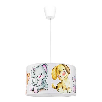 Duolla - Candeeiro suspenso de criança SWEET BEARS 1xE27/40W/230V diâmetro 35 cm