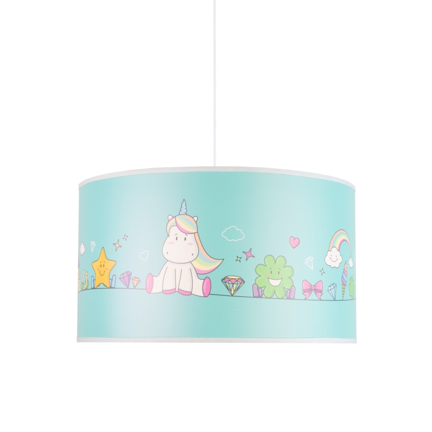 Duolla - Candeeiro suspenso de criança UNICORN 1xE27/15W/230V diâmetro 35 cm