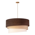 Duolla - Candeeiro suspenso DEVON 1xE27/40W/230V diâmetro 45 cm castanho/bege