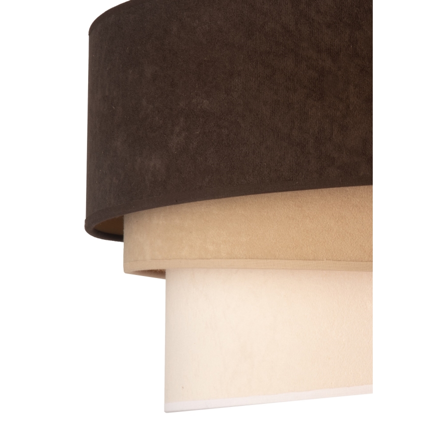 Duolla - Candeeiro suspenso DEVON 1xE27/40W/230V diâmetro 45 cm castanho/bege