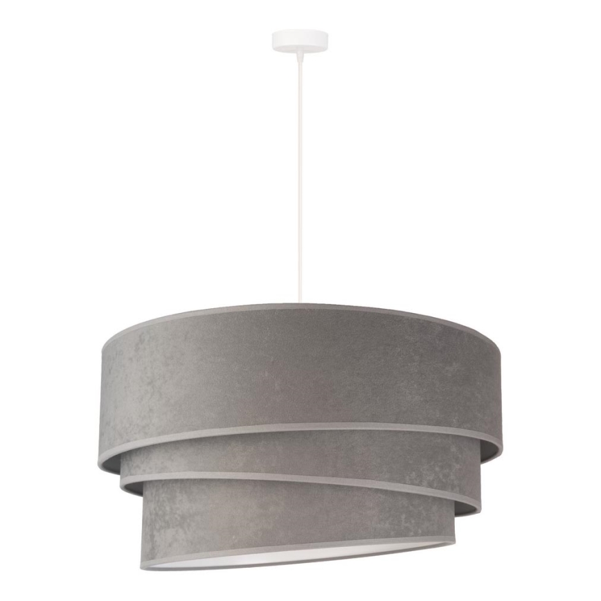 Duolla - Candeeiro suspenso DEVON 1xE27/40W/230V diâmetro 45 cm cinzento