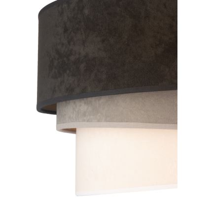 Duolla - Candeeiro suspenso DEVON 1xE27/40W/230V diâmetro 45 cm preto/cinzento/bege